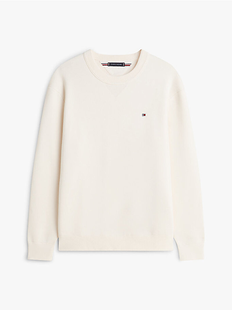 Erkek Full Milano Crew Neck Kazak Beyaz MW0MW41649Z00