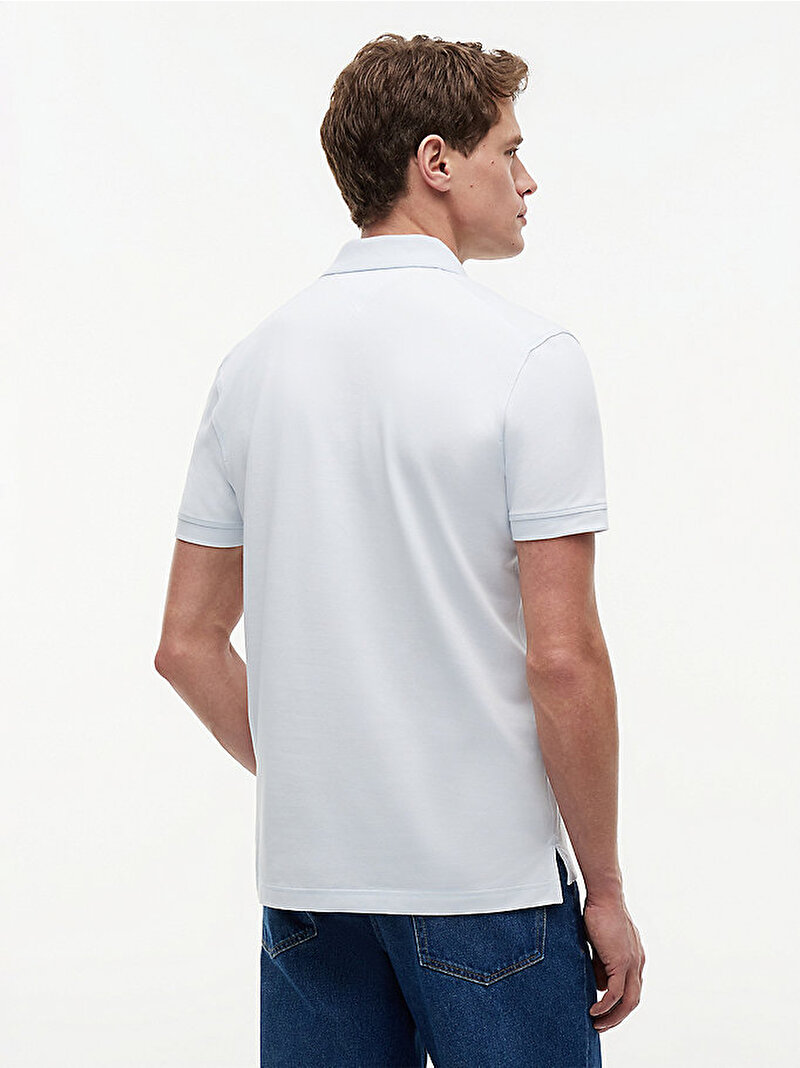 Erkek DC Performance Zip Polo T-shirt Mavi MW0MW41774C1O