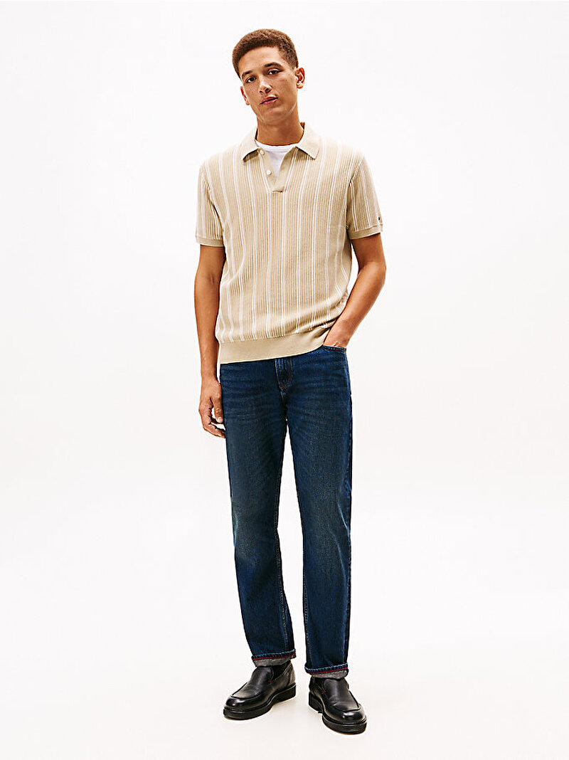 Erkek Knitted Vertical Kazak Bej MW0MW41949RBT