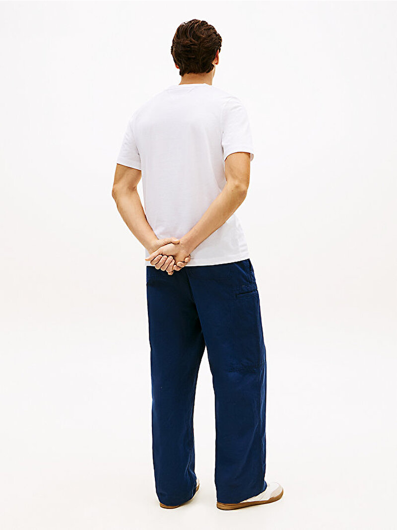 Erkek Brand Love Big Text T-shirt Beyaz MW0MW42369YBR