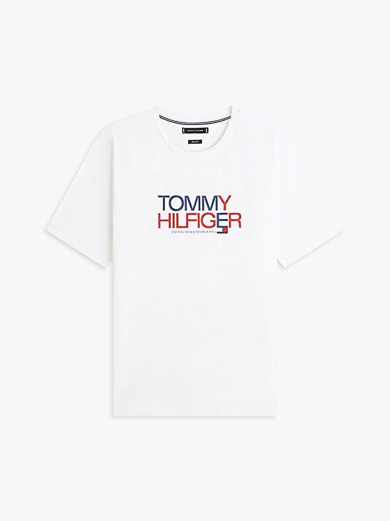 Erkek Brand Love Big Text T-shirt Beyaz MW0MW42369YBR