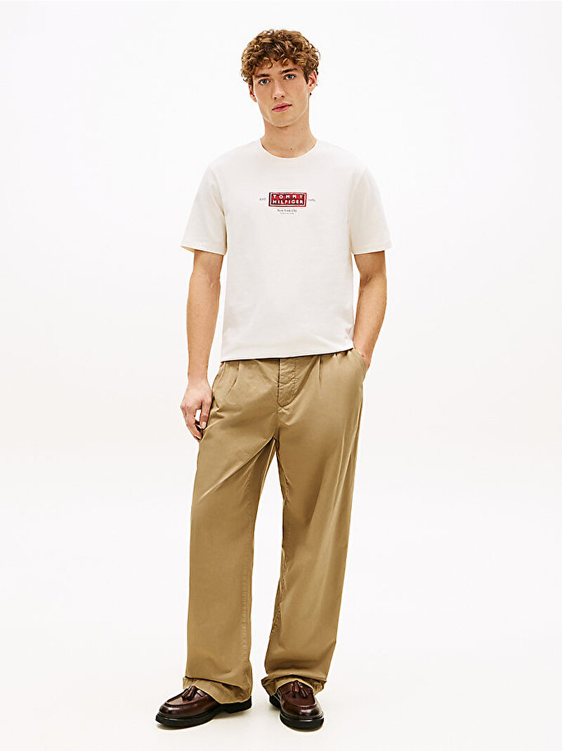 Erkek Heritage Label T-shirt Beyaz MW0MW42392Z00