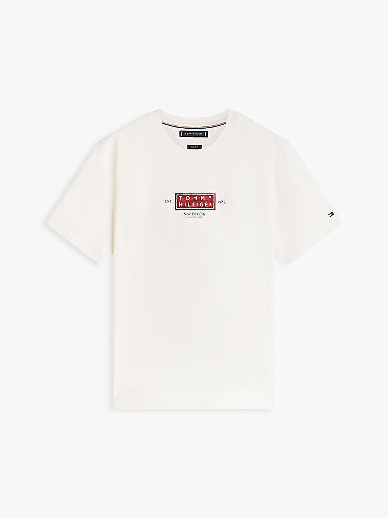 Erkek Heritage Label T-shirt Beyaz MW0MW42392Z00