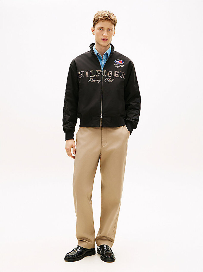 Erkek Racing Ceket Siyah MW0MW42565BDS