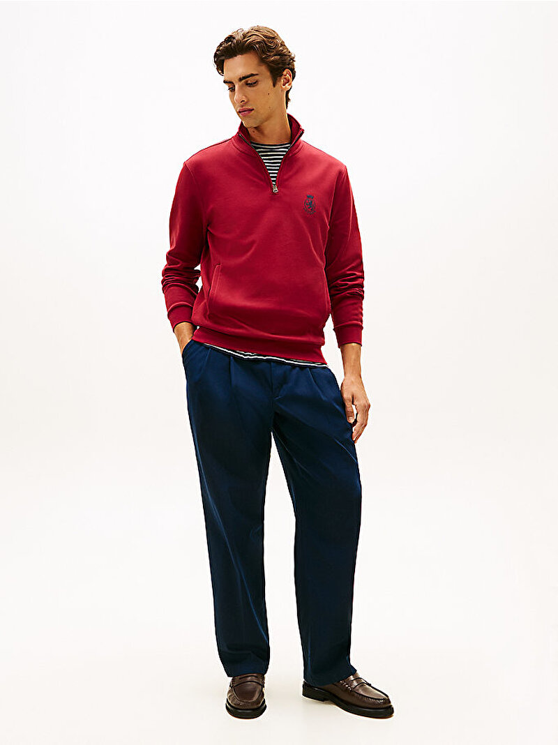 Erkek Crest Gifting Intechno Sweatshirt Kırmızı MW0MW42855XJS