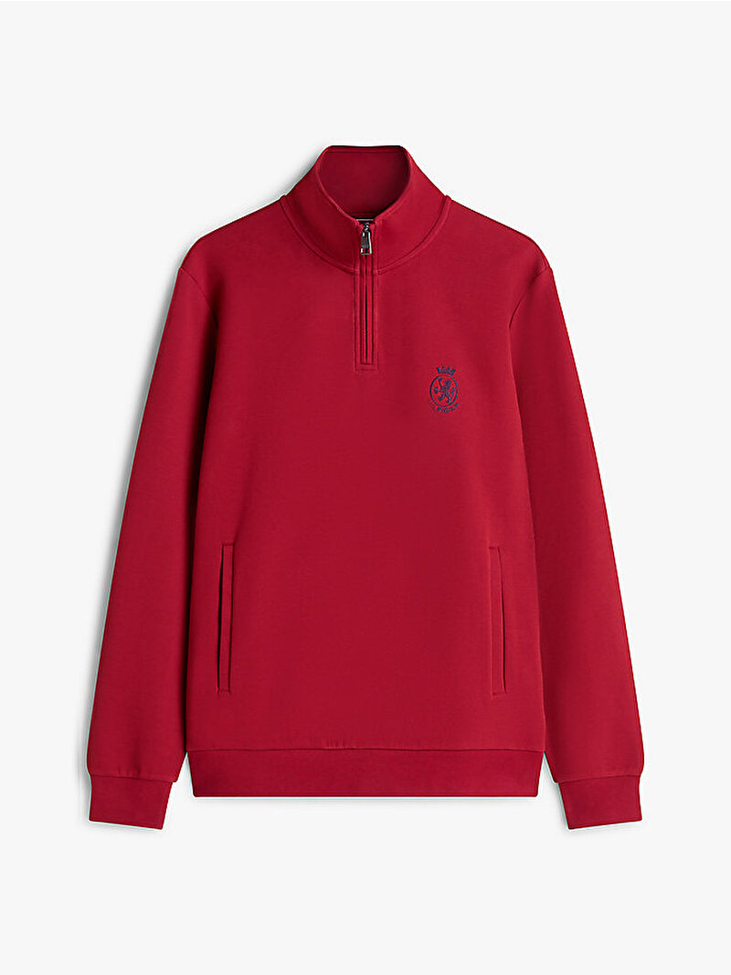 Erkek Crest Gifting Intechno Sweatshirt Kırmızı MW0MW42855XJS