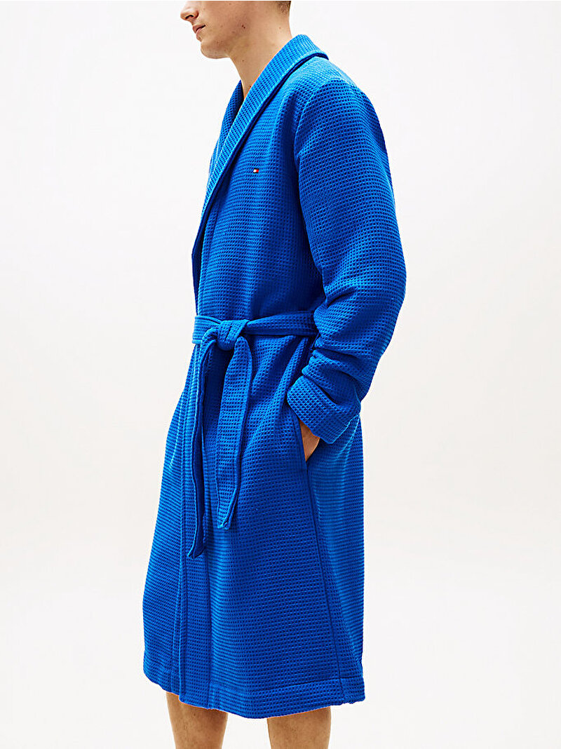 Erkek Waffle Bornoz Mavi UM0UM03524C7F