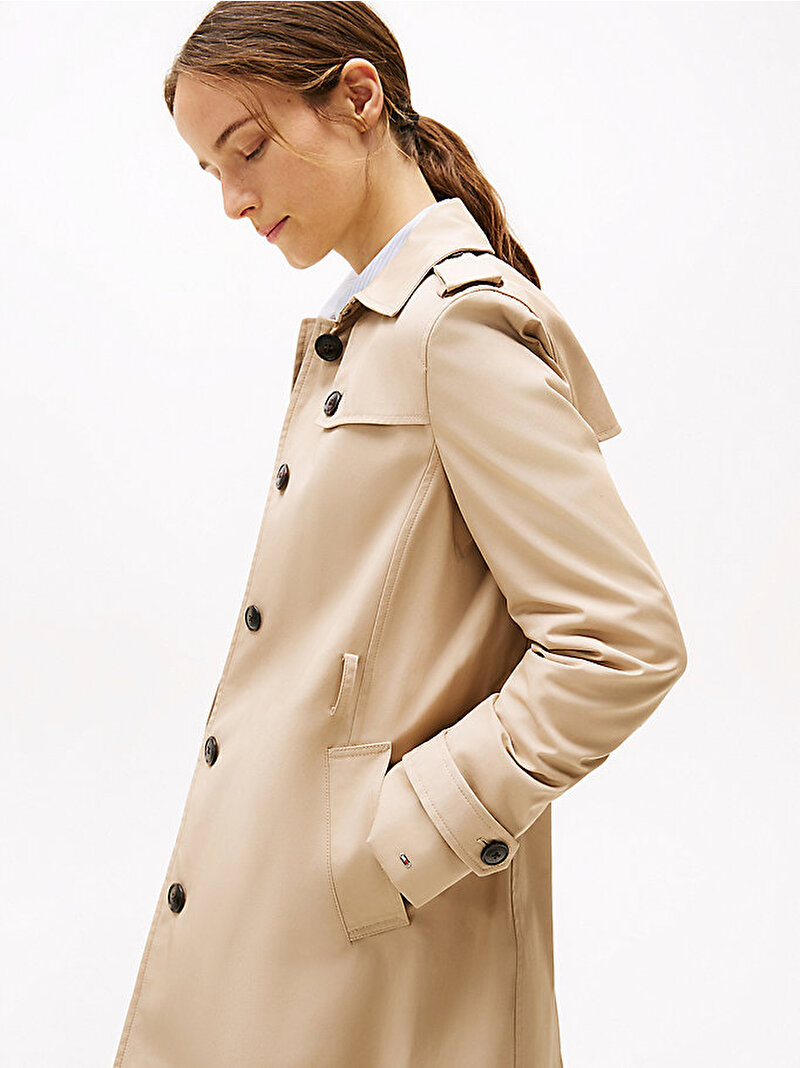 Kadın Heritage Single Trençkot Bej WW0WW249660F4