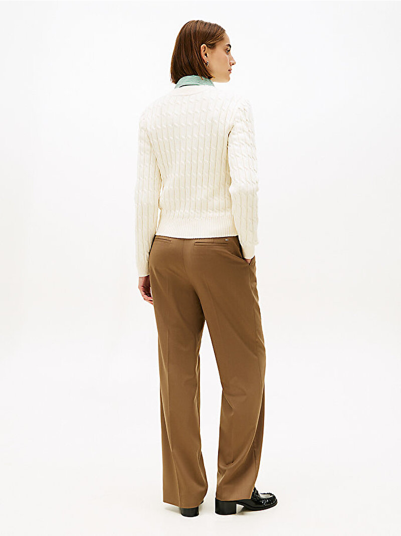 Kadın CO Cable Mid Kazak Beyaz WW0WW47644AEF