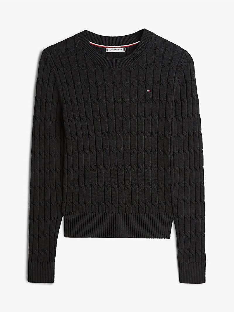 Kadın CO Cable Mid Kazak Siyah WW0WW47644BDS