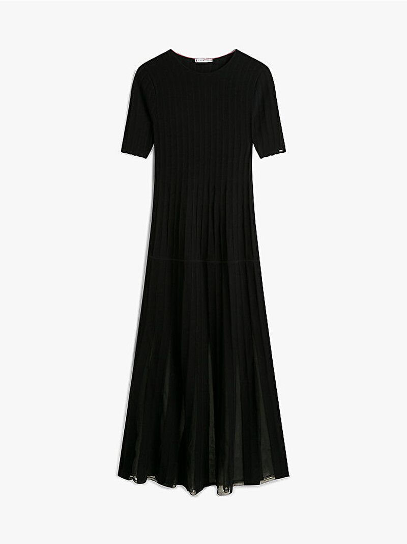 Kadın Festive Pleated Maxi Elbise Siyah WW0WW47675BDS