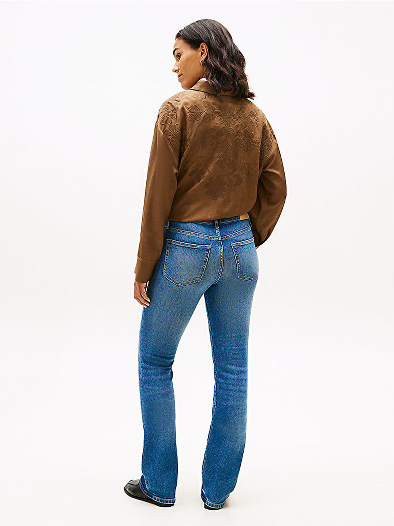 Kadın Denim Glow Bootcut Jean Pantolon Mavi WW0WW477011A4