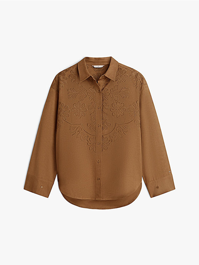 Kadın Embroidery Modern Gömlek Taba WW0WW48187R07