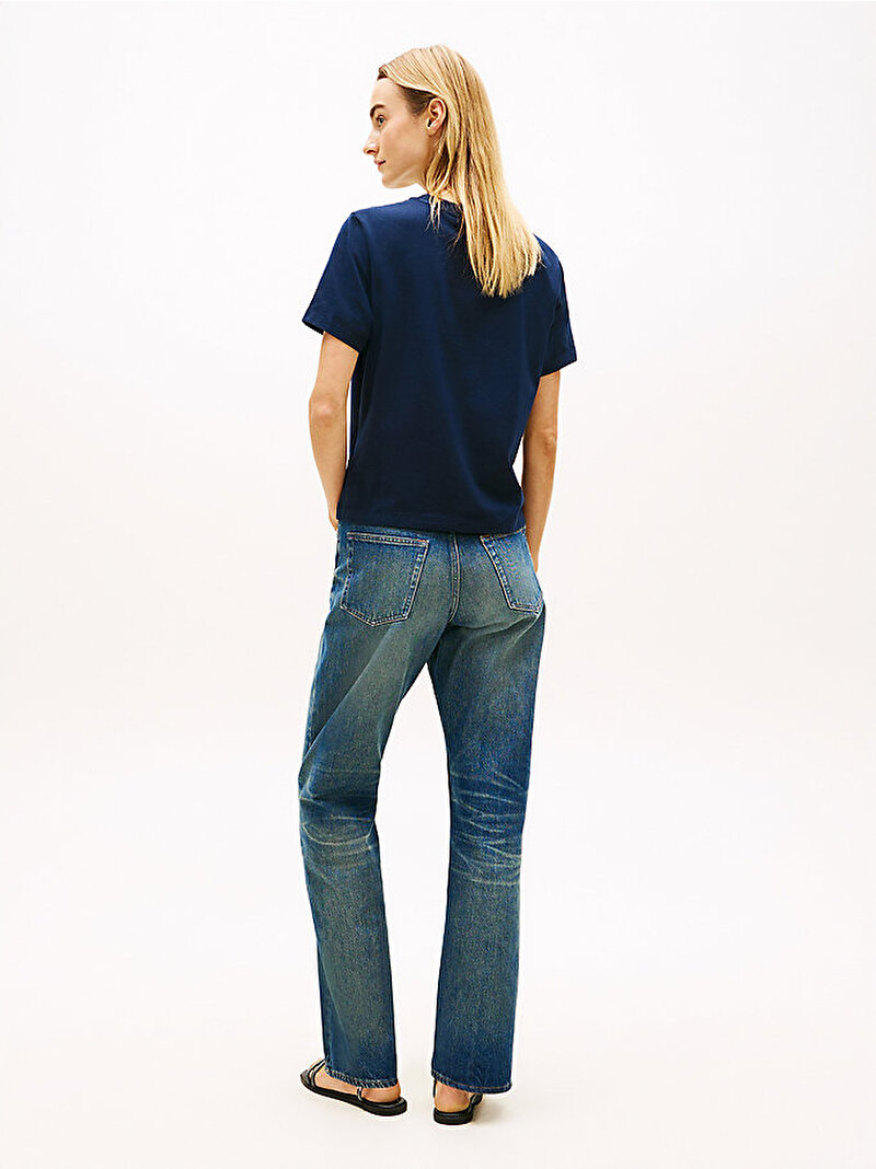 Kadın TH Regular C-neck T-shirt Lacivert WW0WW48699C1G