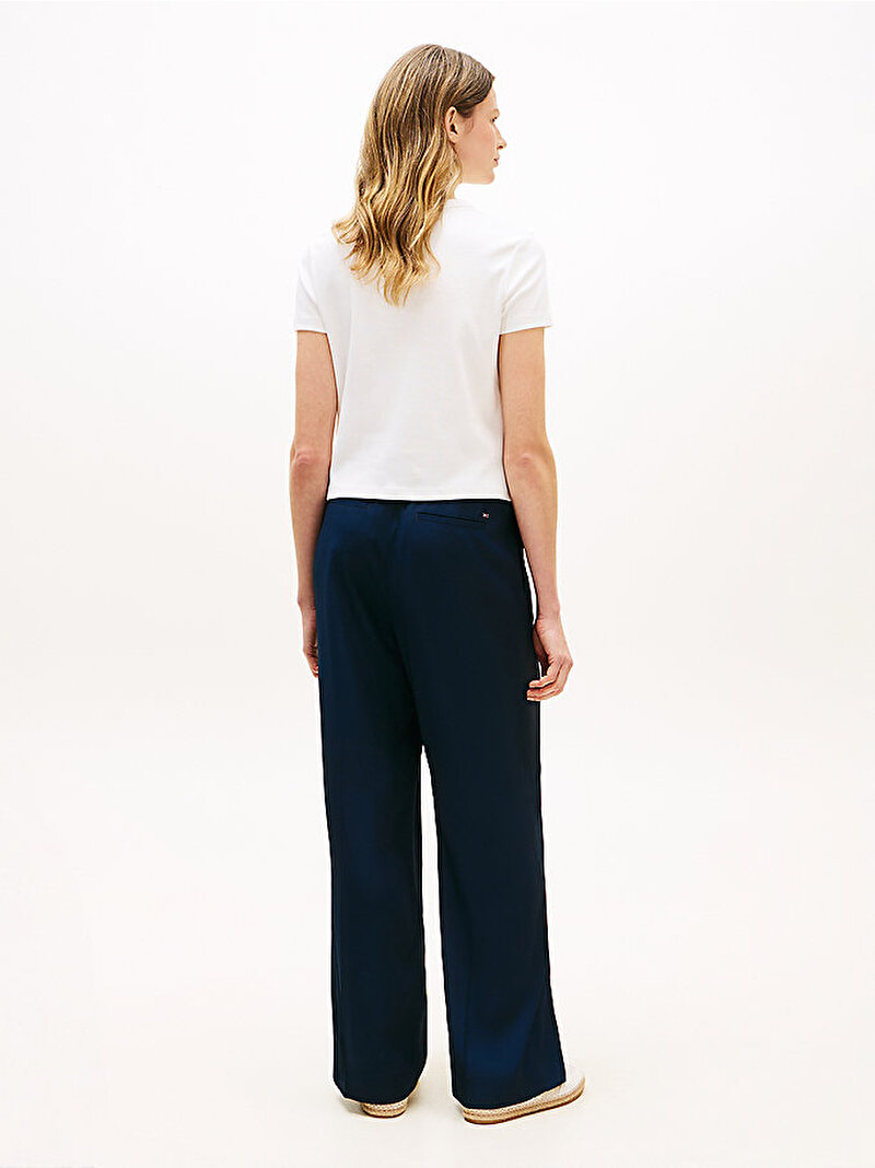 Kadın Gold Button Slim T-shirt Ekru WW0WW48709YBL