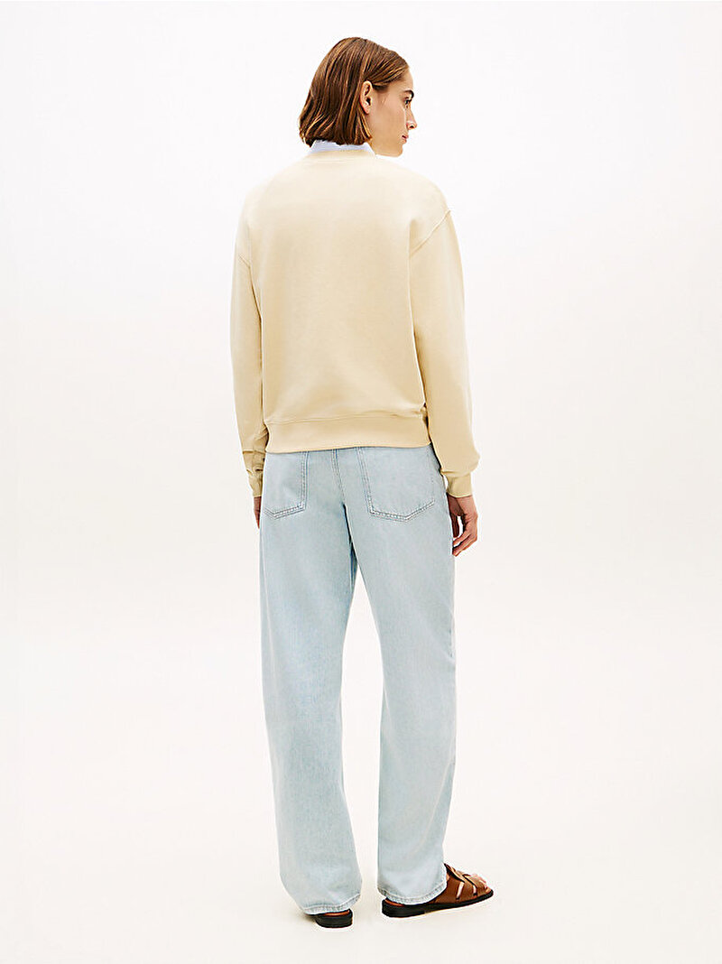 Kadın TH Regular Sweatshirt Bej WW0WW48724AEX