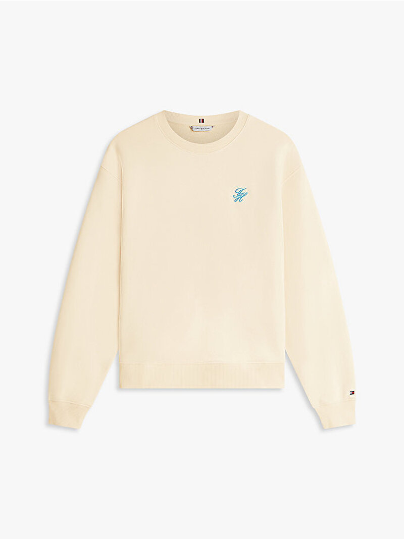 Kadın TH Regular Sweatshirt Bej WW0WW48724AEX