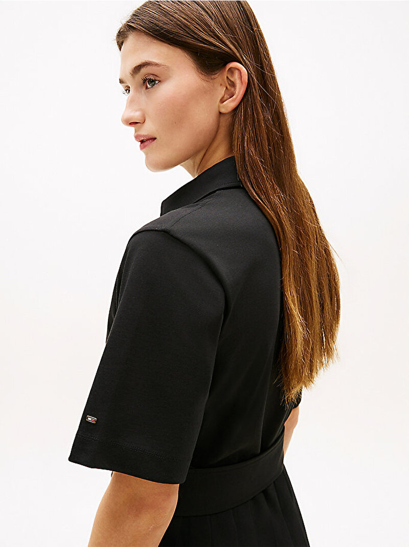 Kadın Gold Button Mix Elbise Siyah WW0WW48756BDS