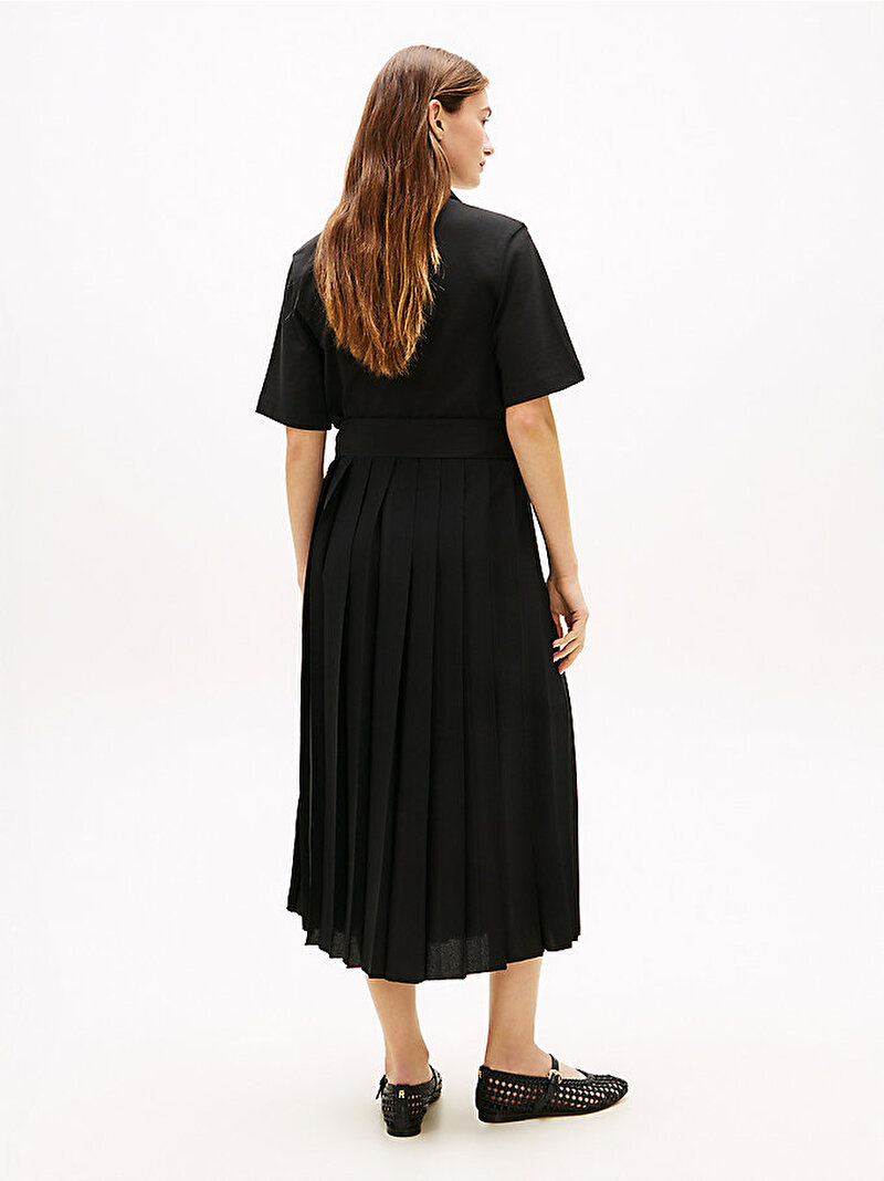 Kadın Gold Button Mix Elbise Siyah WW0WW48756BDS