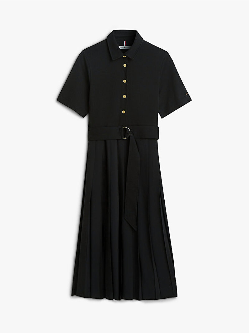 Kadın Gold Button Mix Elbise Siyah WW0WW48756BDS