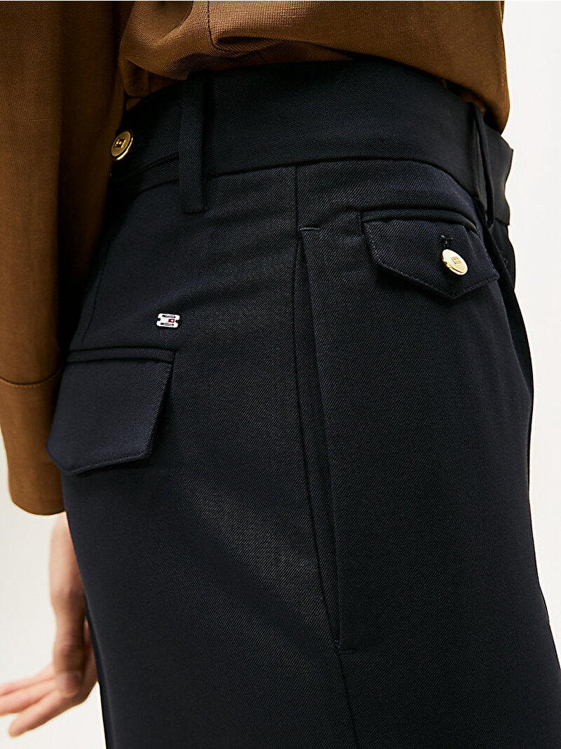 Kadın Timeless Wool Pantolon Lacivert WW0WW48799C1G