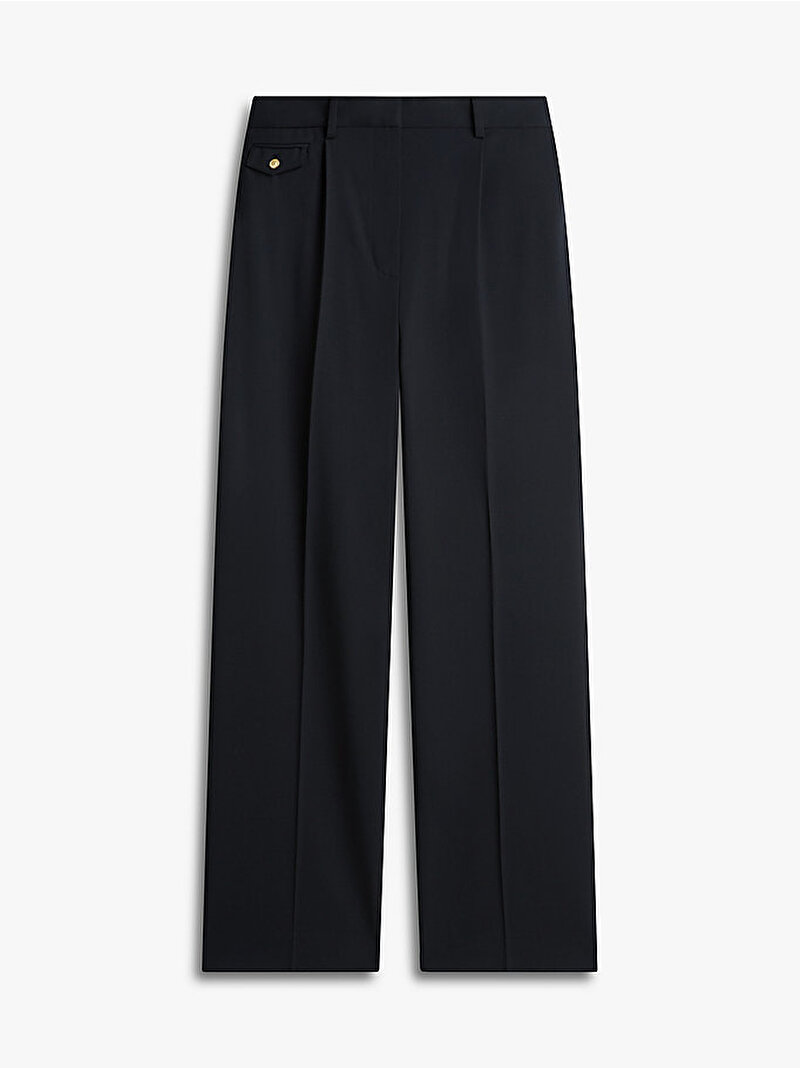 Kadın Timeless Wool Pantolon Lacivert WW0WW48799C1G