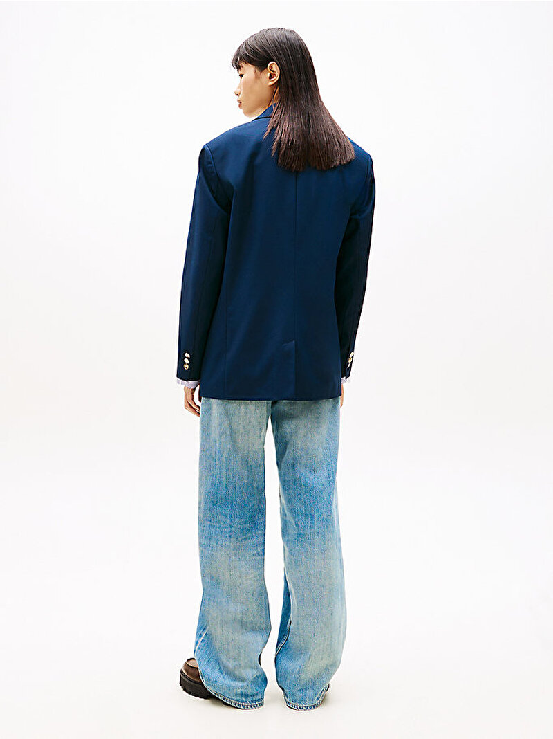 Kadın TJW Boyfriend Fit Blazer Lacivert DW0DW22601C1G