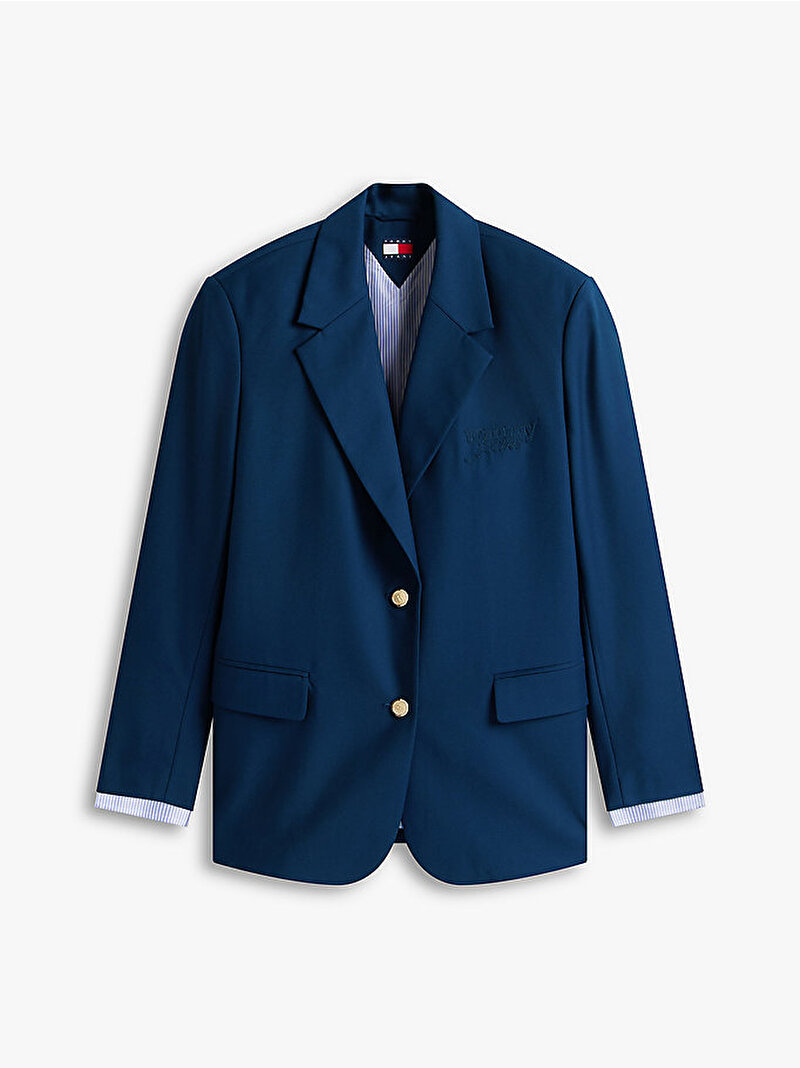 Kadın TJW Boyfriend Fit Blazer Lacivert DW0DW22601C1G