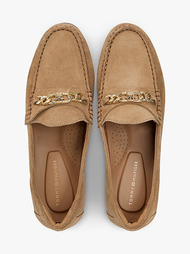 Kadın TH Chain Süet Loafer Bej FW0FW09327RBC