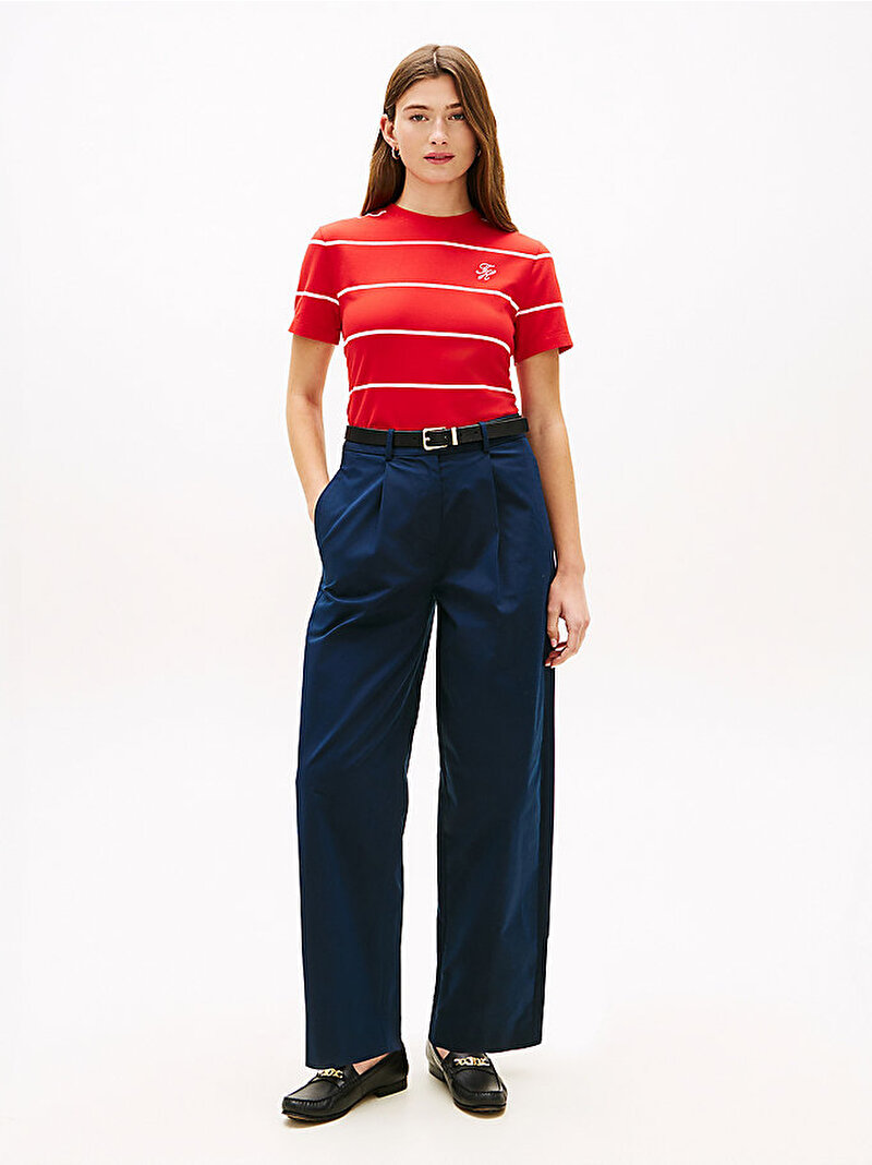 Kadın Th Regular T-shirt Kırmızı WW0WW486990E5