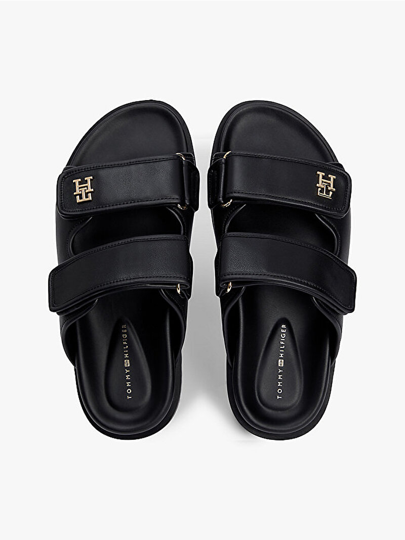 Kadın Double Strap Leather Terlik Siyah FW0FW09121BDS