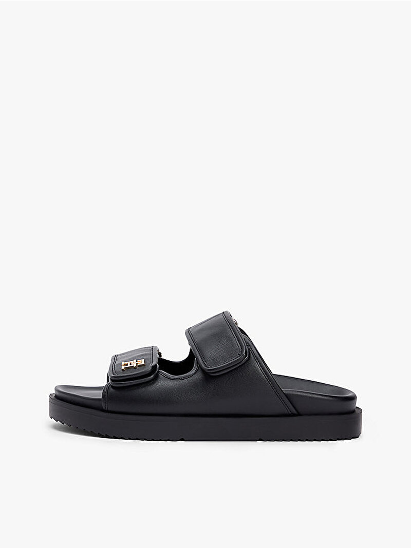 Kadın Double Strap Leather Terlik Siyah FW0FW09121BDS