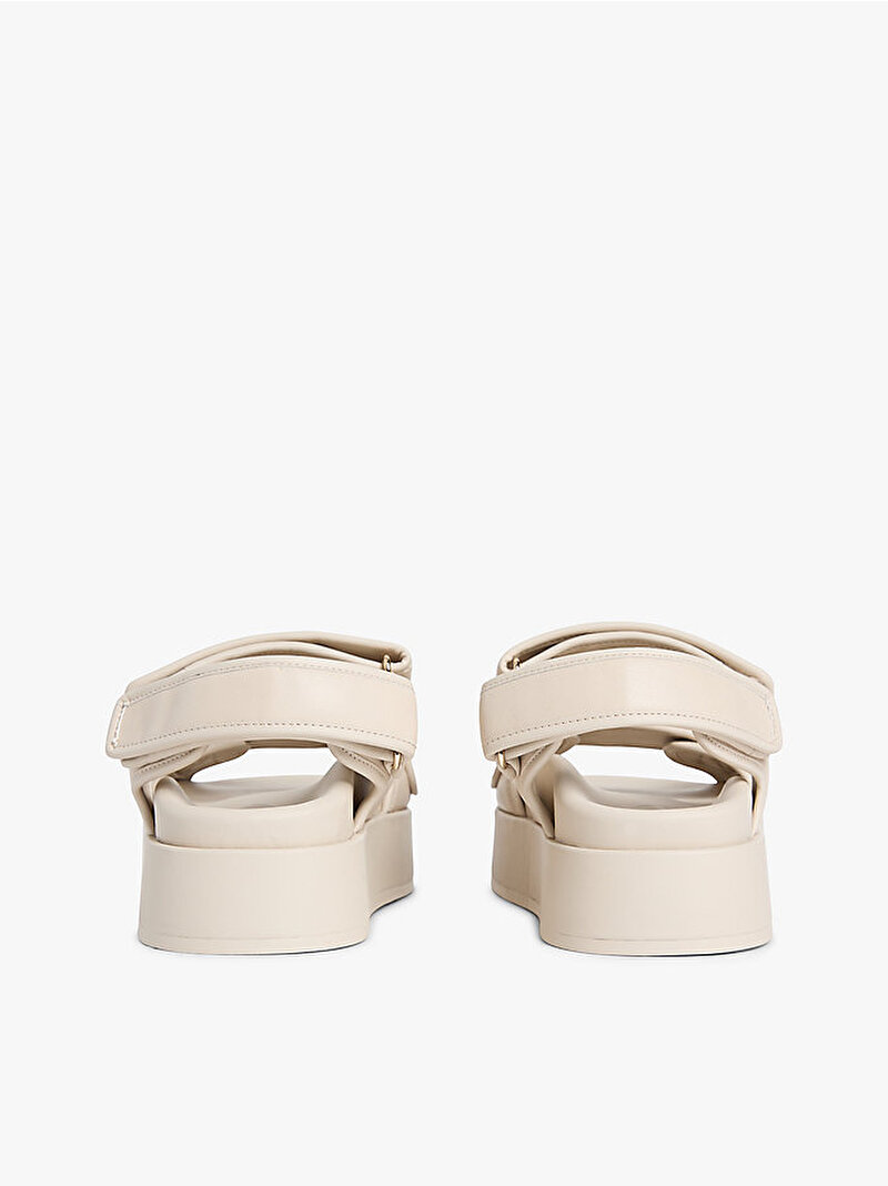 Kadın Leather Sporty Sandalet Bej FW0FW09119ACI