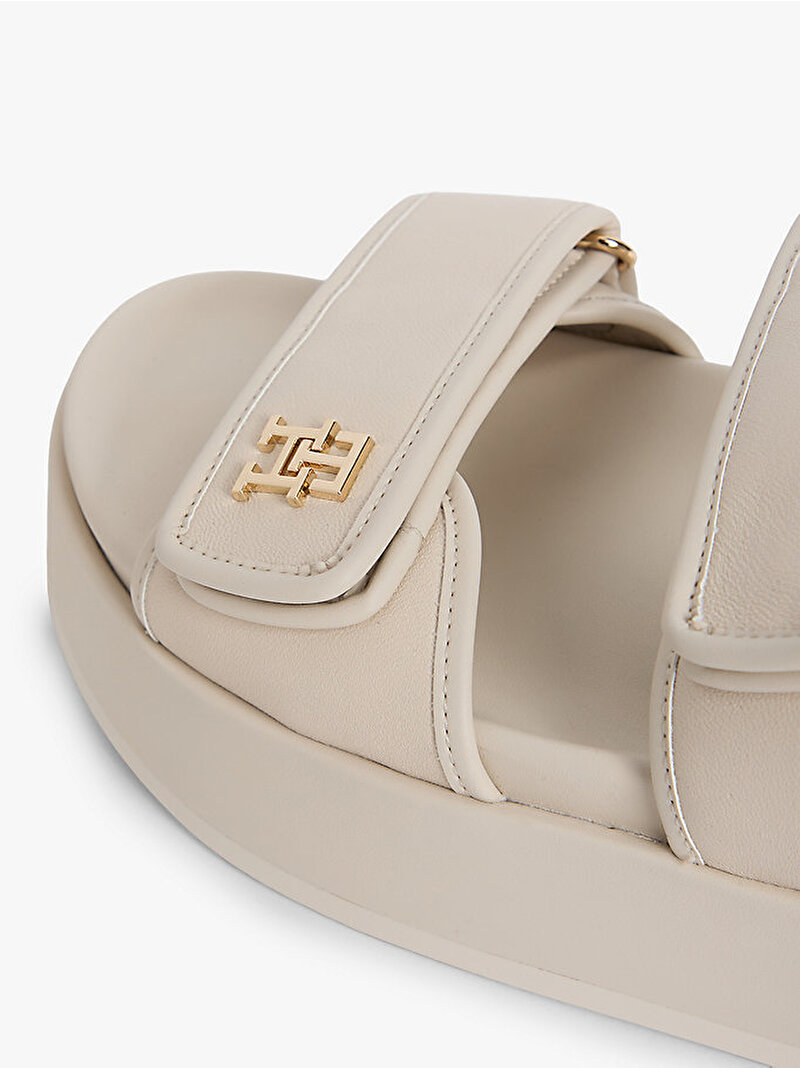 Kadın Leather Sporty Sandalet Bej FW0FW09119ACI