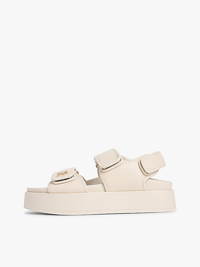 Kadın Leather Sporty Sandalet Bej FW0FW09119ACI