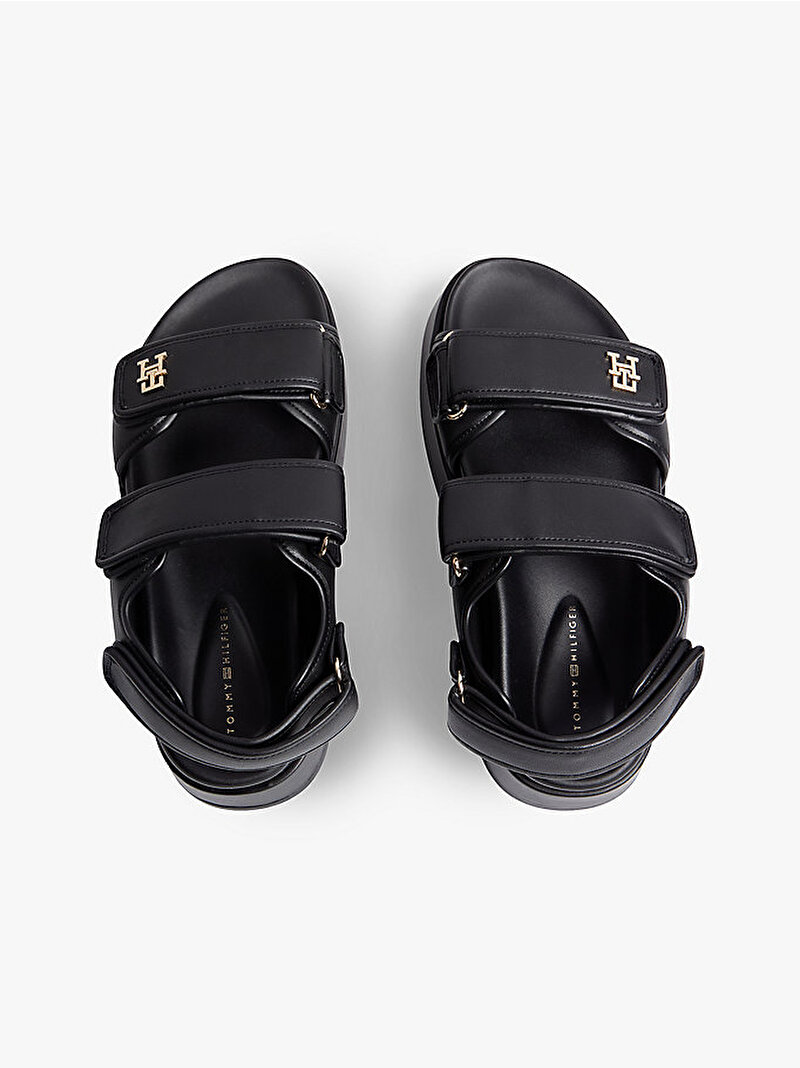 Kadın Leather Sporty Sandalet Siyah FW0FW09119BDS