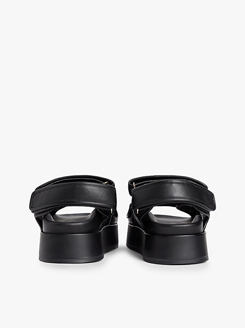 Kadın Leather Sporty Sandalet Siyah FW0FW09119BDS