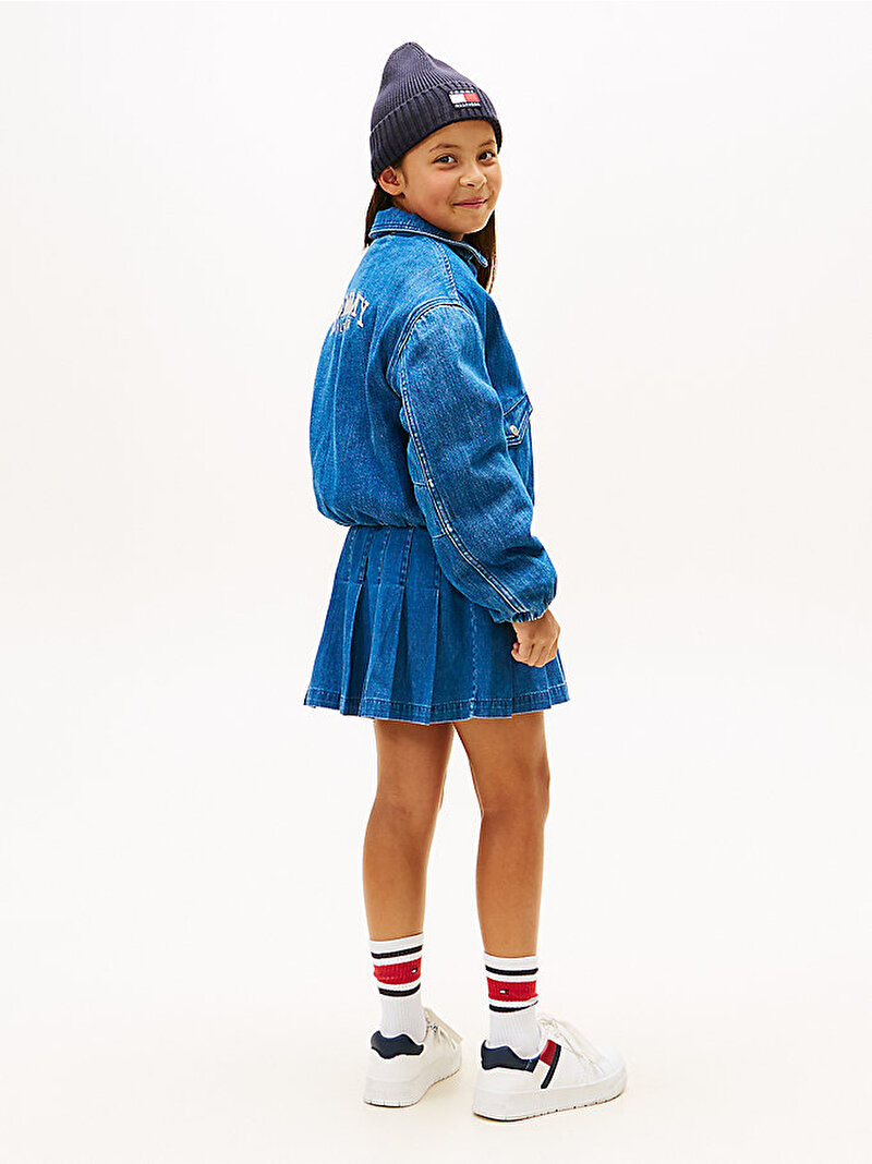 Kız Çocuk Denim Bomber Ceket Mavi KG0KG089301A4