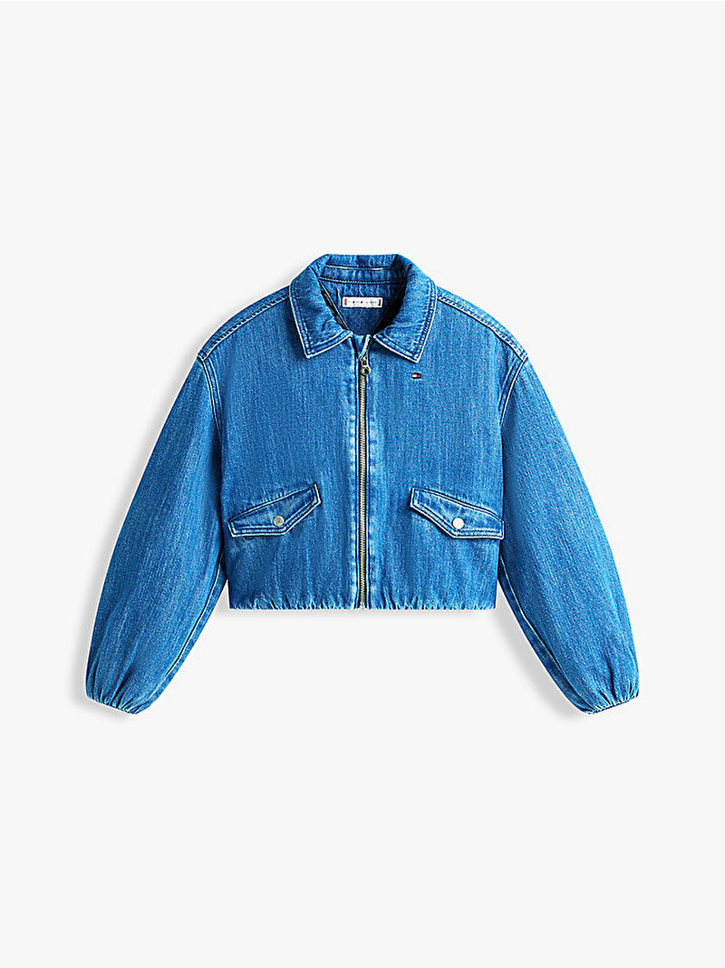 Kız Çocuk Denim Bomber Ceket Mavi KG0KG089301A4