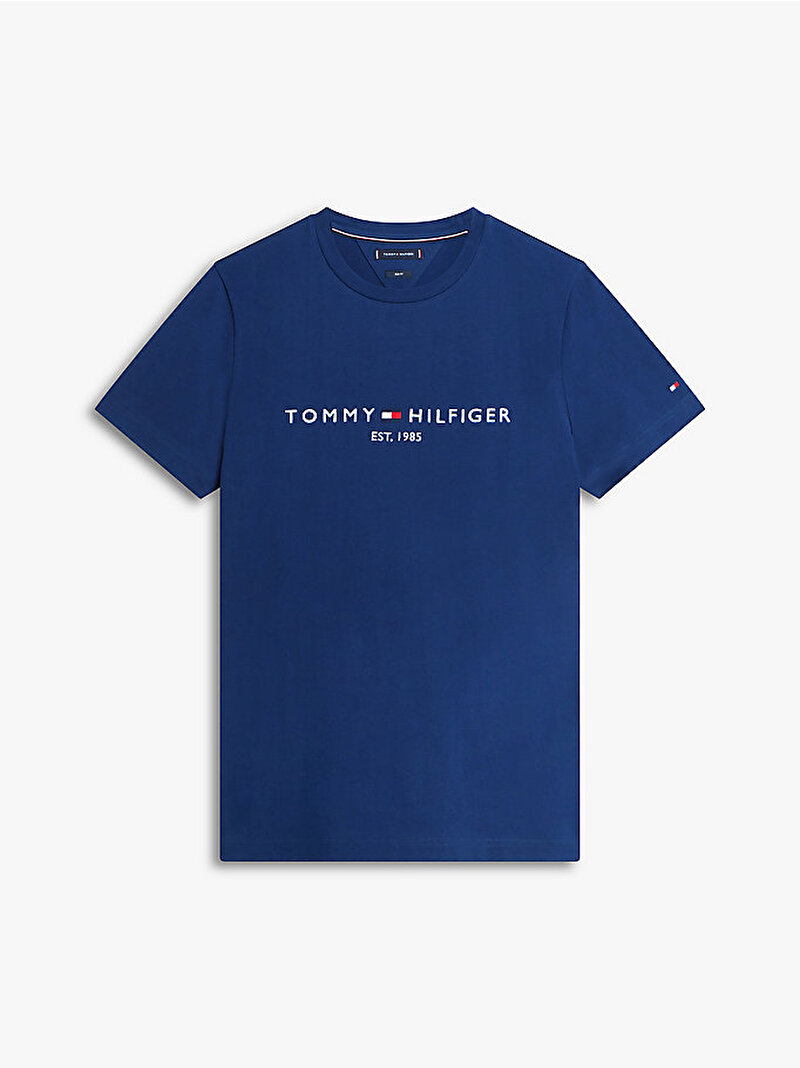 Erkek Tommy Logo T-shirt Lacivert MW0MW11797DCC