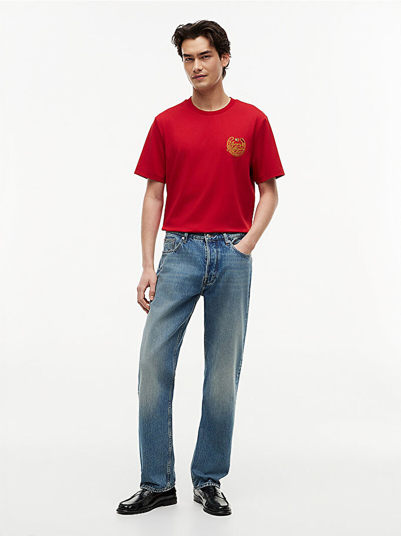 Erkek Interlock T-shirt Kırmızı MW0MW42019XMP