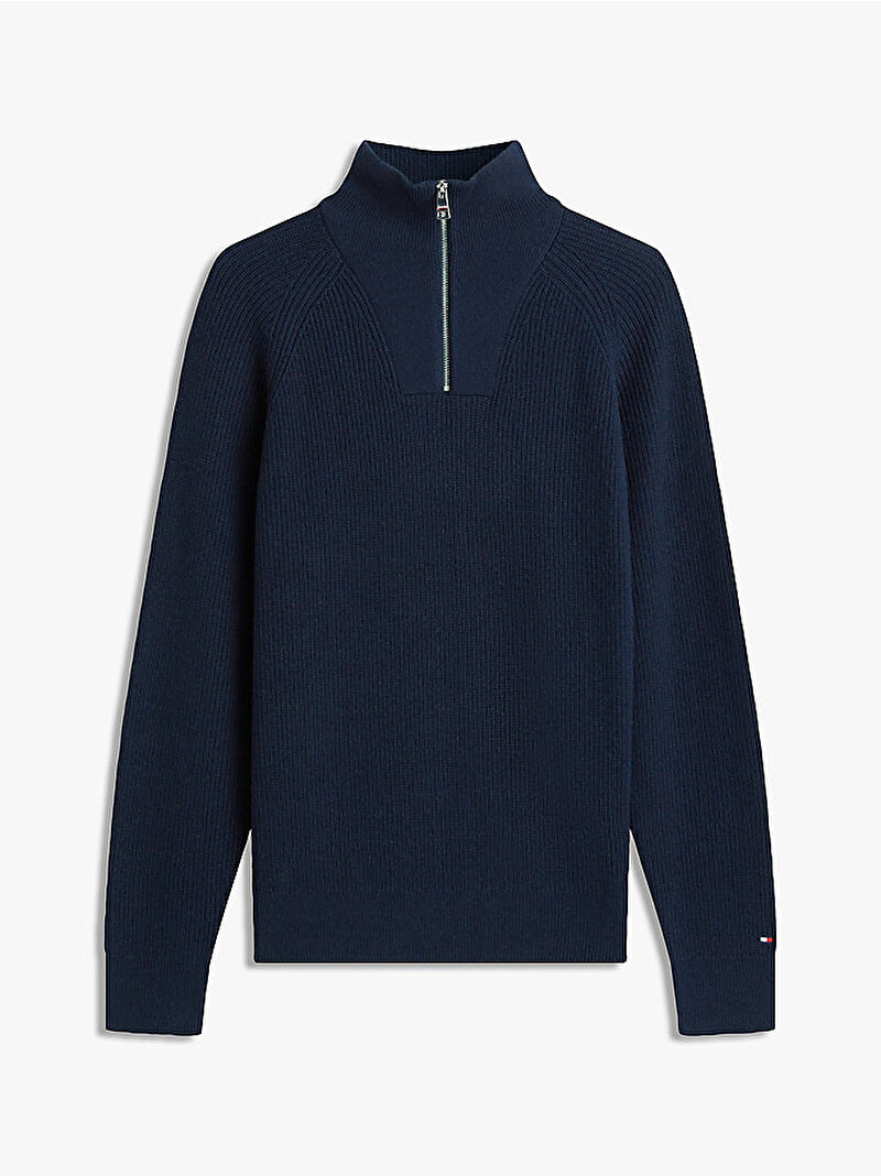 Erkek Fisherman Rib Zip Sweatshirt Lacivert MW0MW42531C1G