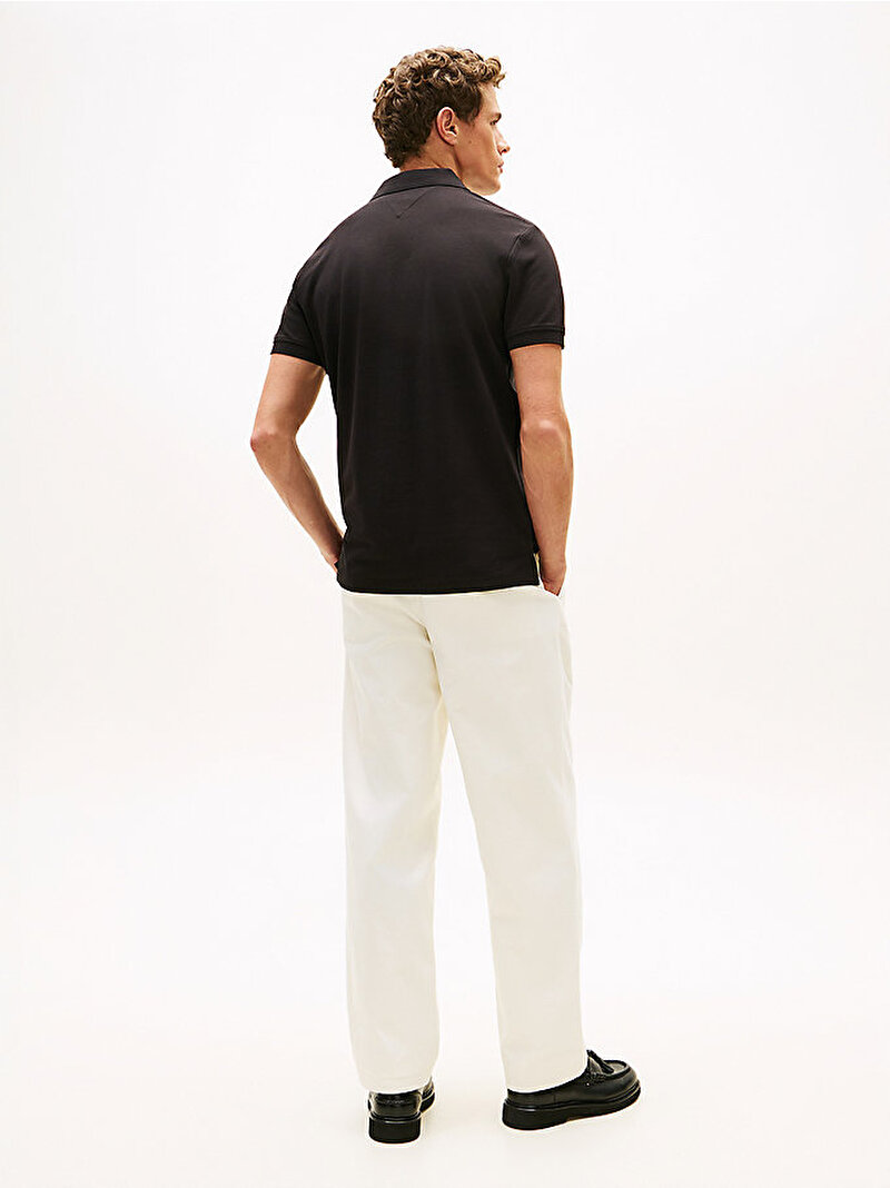 Erkek Left Chest Graphic Polo T-shirt Siyah MW0MW42752BDS