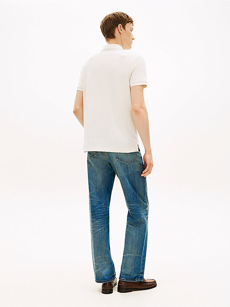 Erkek Left Chest Graphic Polo T-shirt Beyaz MW0MW42752Z00