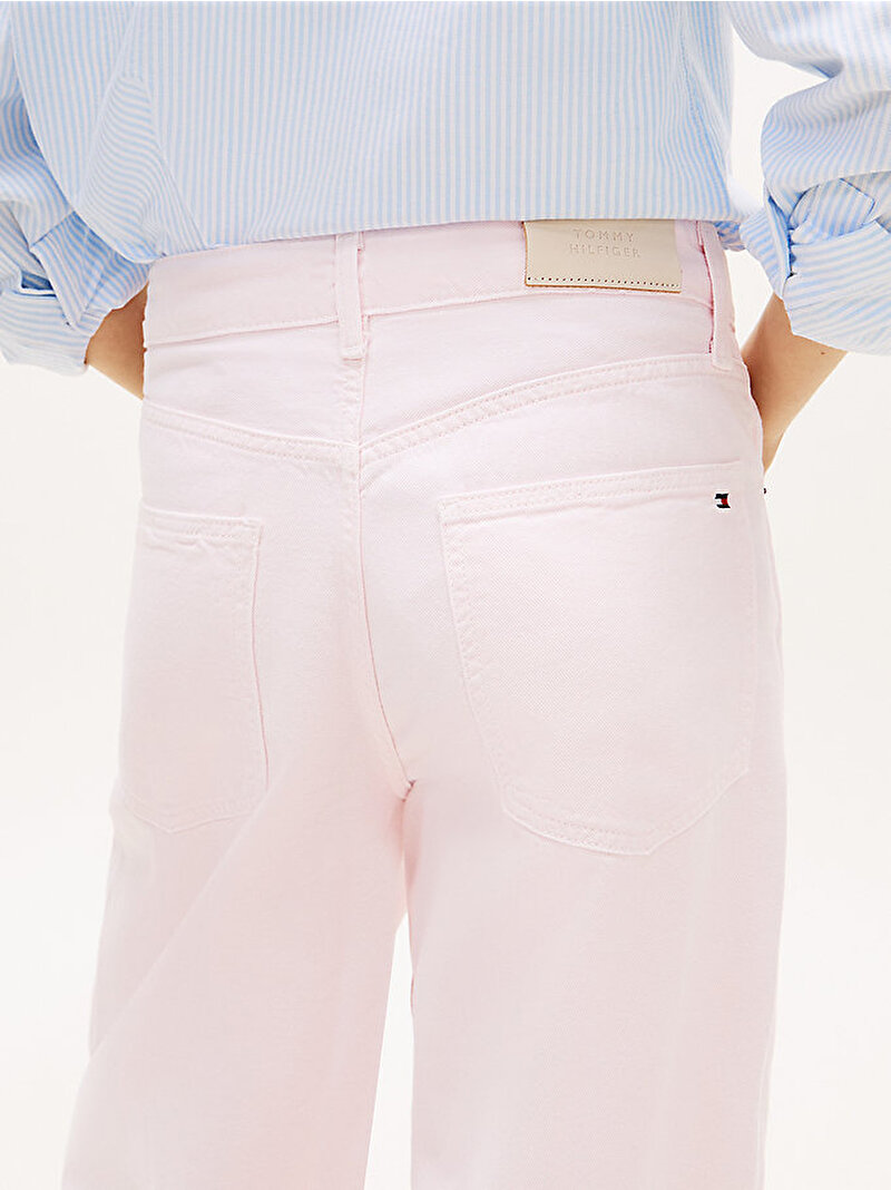 Kadın Denim Light Barrel Jean Pantolon Pembe WW0WW48546TO9