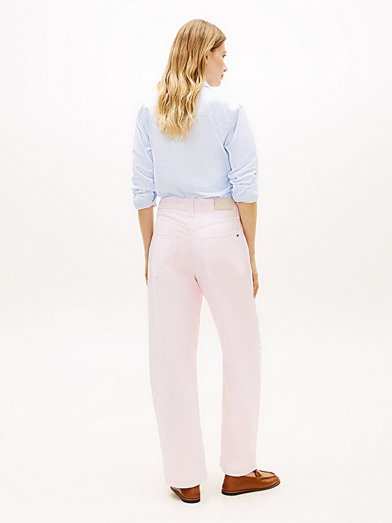Kadın Denim Light Barrel Jean Pantolon Pembe WW0WW48546TO9