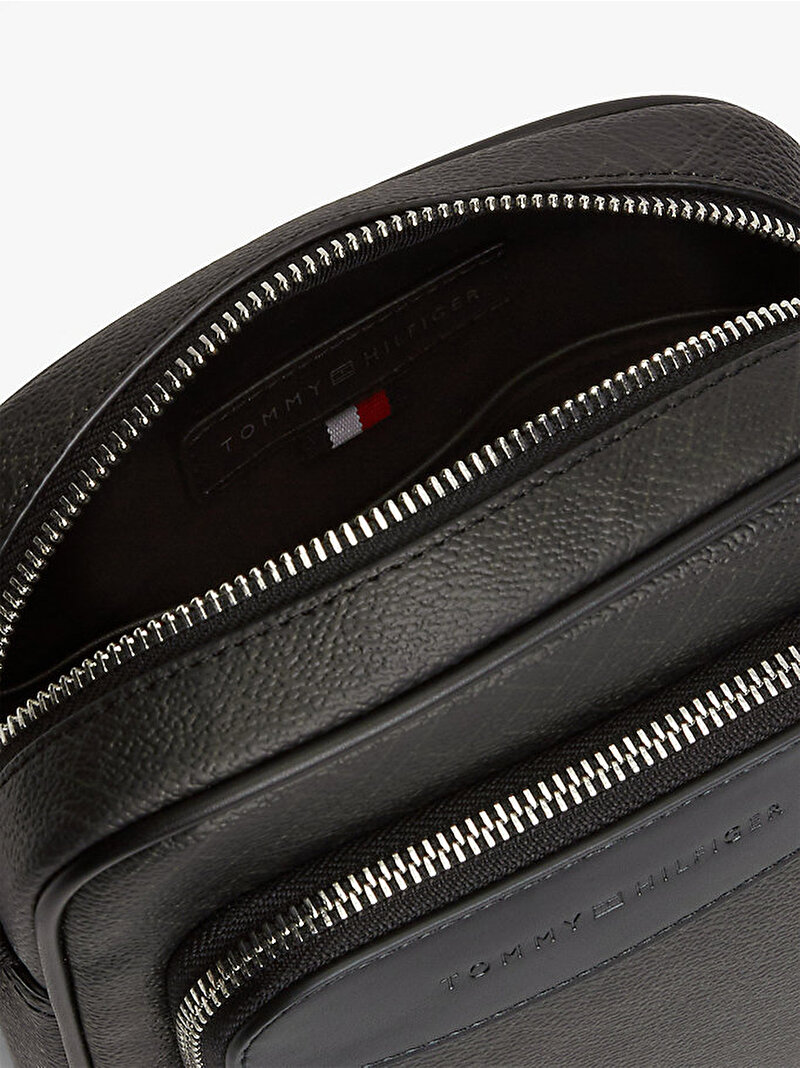 Erkek TH Flag Monogram Çapraz Çanta Siyah AM0AM14138BDS