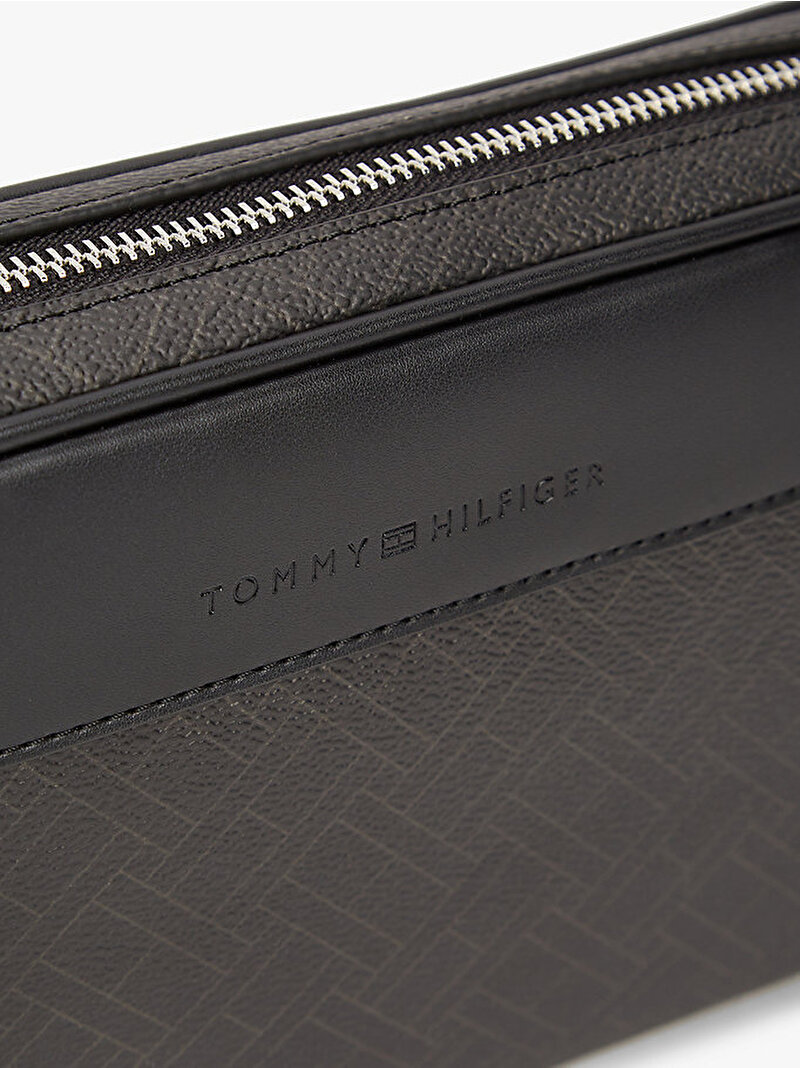 Erkek TH Flag Monogram Washbag Siyah AM0AM14146BDS