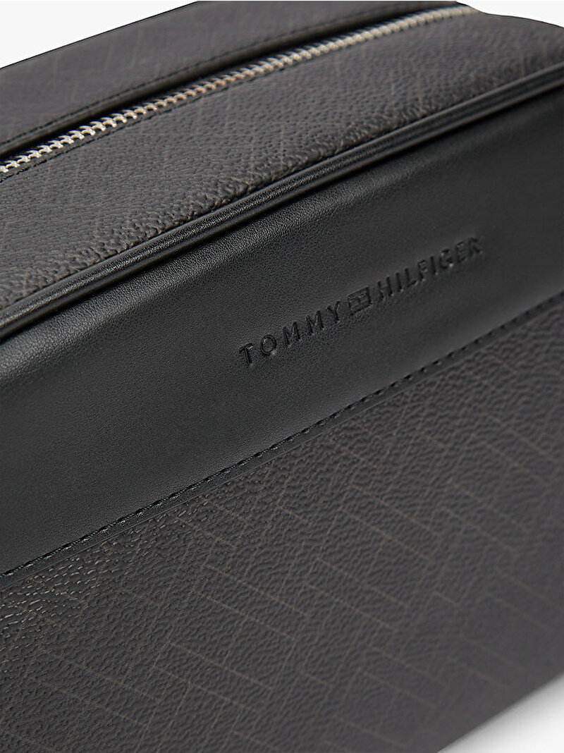 Erkek TH Flag Monogram Washbag Siyah AM0AM14298BDS