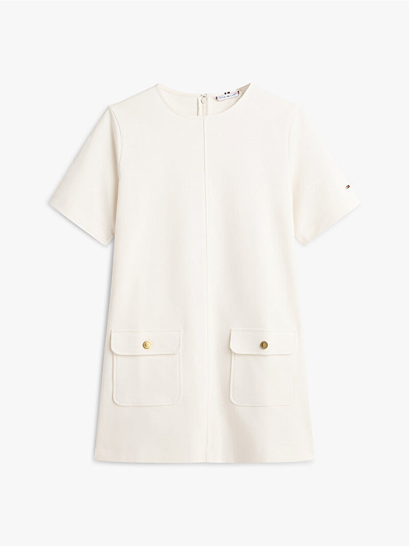 Kadın Gold Button Shift Elbise Beyaz WW0WW48775AEF